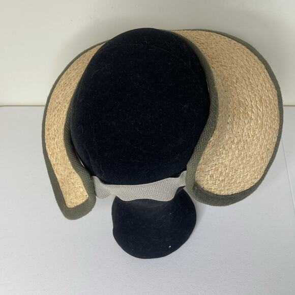 DULUTH TRADING Visor Sun Hat Women OS 100%‎ Straw Wide Brim Stretch Gardening - Picture 4 of 8